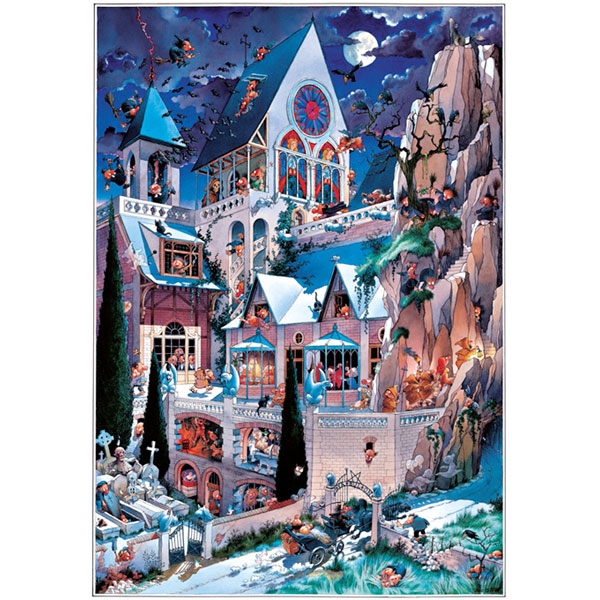 Heye puzzle 2000 pcs Triangle Loupe Castle of Horror 26127