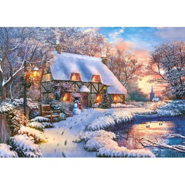 Castorland puzzla 500 Pcs Winter Cottage 53278