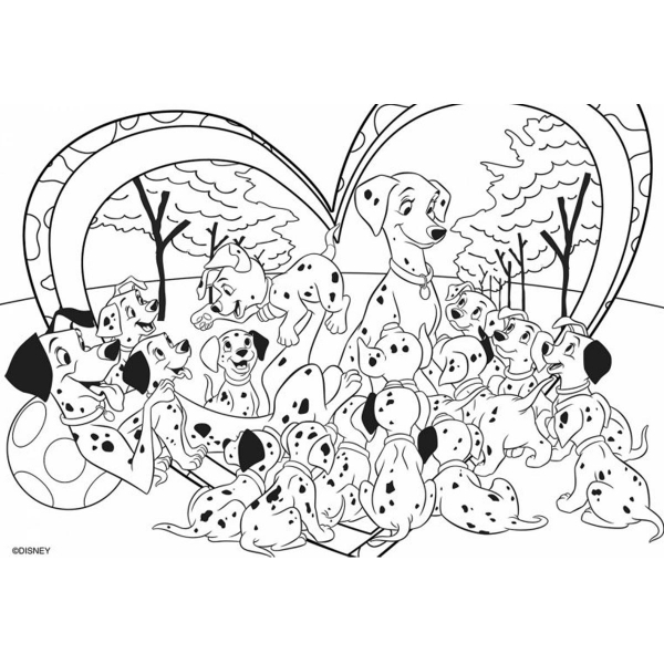 Slagalica Lisciani 24pcs Maxi 101 Dalmatinac 2u1 slozi i oboji 86641