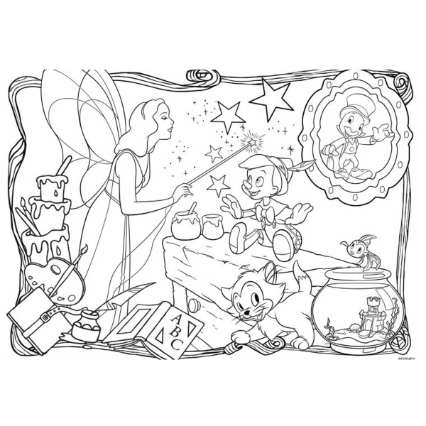 Slagalica Lisciani 24pcs Maxi Disney Classic 2u1 slozi I oboji 86672