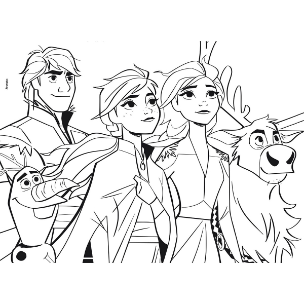 Slagalica Lisciani 24pcs Maxi Frozen 2 2u1 složi i oboji 86658