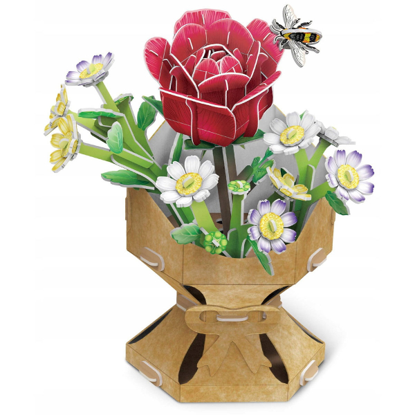 CubicFun 3D Puzzle Flower Bouquet - Rose 120pcs W3301H/CBF233013