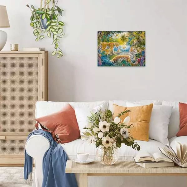 Ravensburger puzzle (slagalice) - 500pcs Porodica tigrova u oazi RA12001384