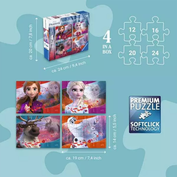 Ravensburger puzzle (slagalice) - 4u1 Dizni Frozen 2 RA03019