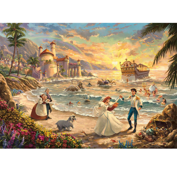 Schmidt puzzle 1000 pcs Thomas Kinkade Disney Ariel The Little Mermaid Celebration of Love 58036