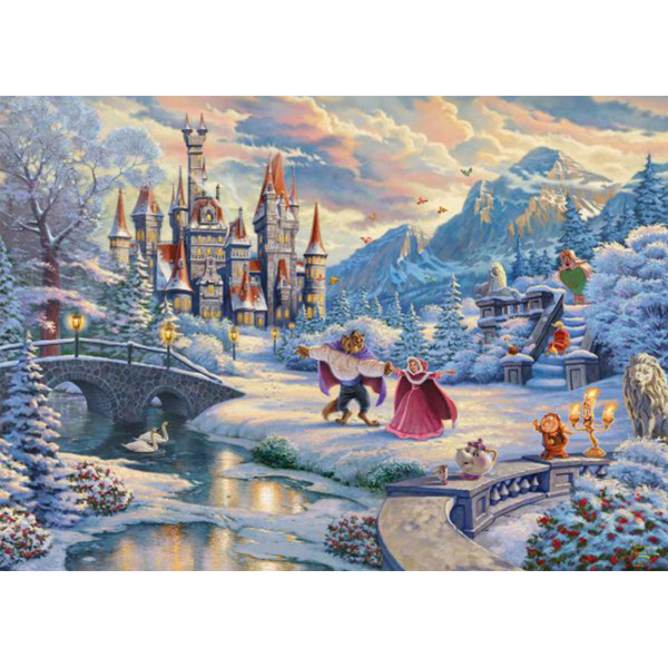 Schmidt puzzle 1000 pcs Thomas Kinkade Disney Beauty and the Beast Magical Winter Evening 59671