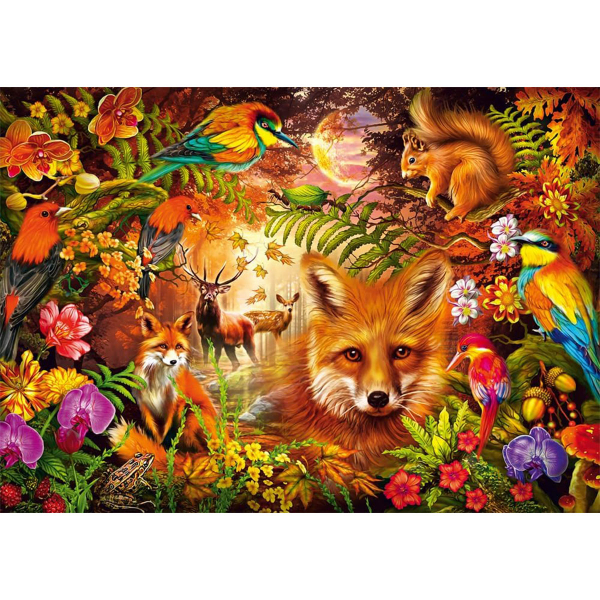 Schmidt puzzle 1000 pcs Flowers Fur and Feathers 59795
