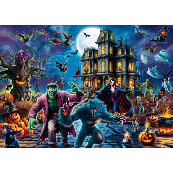 Schmidt puzzle 1000 pcs Halloween Night Noć veštica 58871
