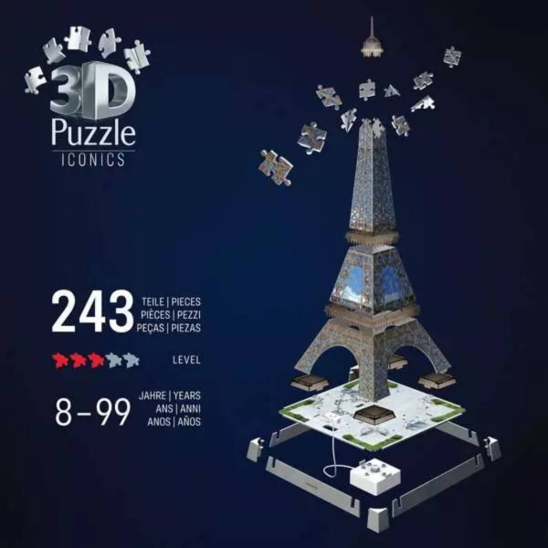 Ravensburger 3D puzzle (slagalice) –243pcs Ajfelov toranj sa svetlom RA12008024