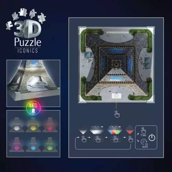 Ravensburger 3D puzzle (slagalice) –243pcs Ajfelov toranj sa svetlom RA12008024