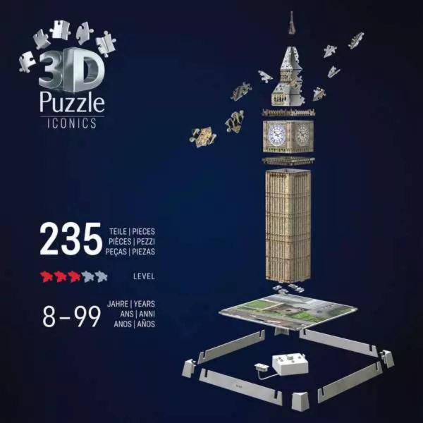 Ravensburger 3D puzzle (slagalice) – 216pcs Big Ben sa svetlom RA12008025