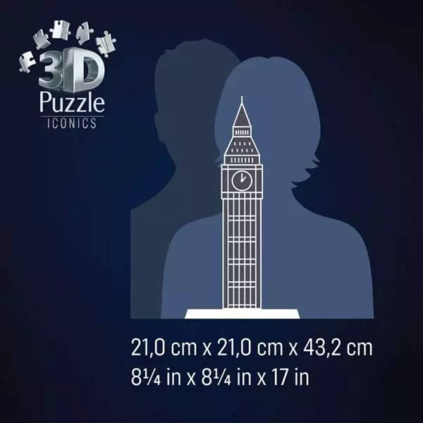Ravensburger 3D puzzle (slagalice) – 216pcs Big Ben sa svetlom RA12008025