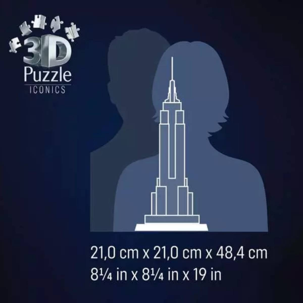 Ravensburger 3D puzzle (slagalice) – 216pcs Empire State Building sa svetlom RA12008026