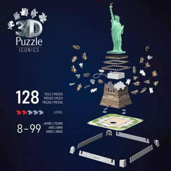Ravensburger 3D puzzle (slagalice) – 108pcs Kip slobode sa svetlom RA12008027