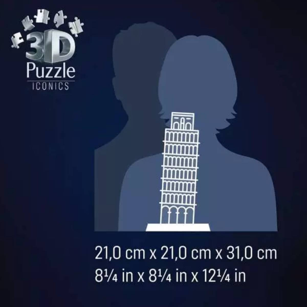 Ravensburger 3D puzzle (slagalice) – 216pcs Krivi toranj u Pizi sa svetlom RA12008028