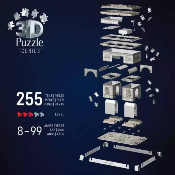 Ravensburger 3D puzzle (slagalice) – 216pcs Trijumfalna kapija sa svetlom RA12008029