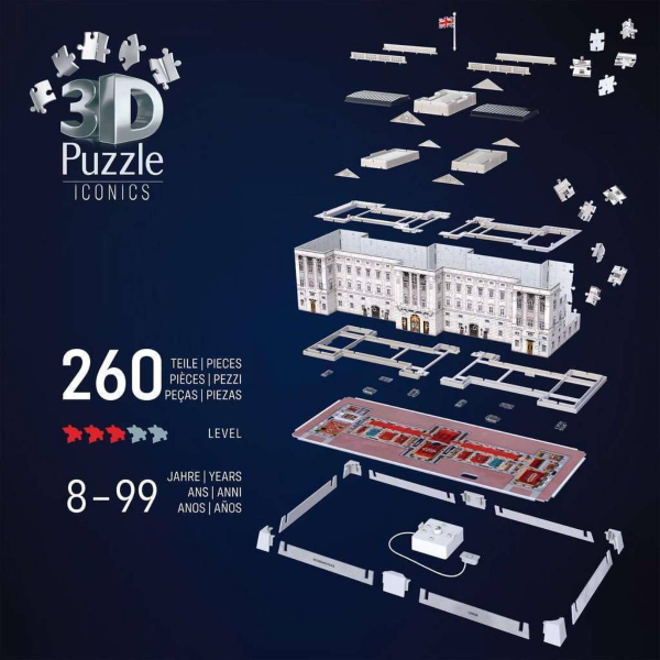 Ravensburger 3D puzzle (slagalice) – 216pcs Buckinghamska palata sa svetlom RA12008031