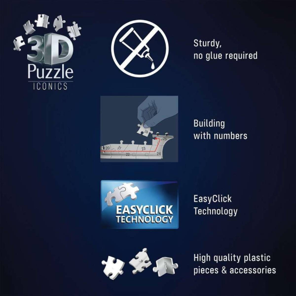 Ravensburger 3D puzzle (slagalice) – 216pcs Buckinghamska palata sa svetlom RA12008031