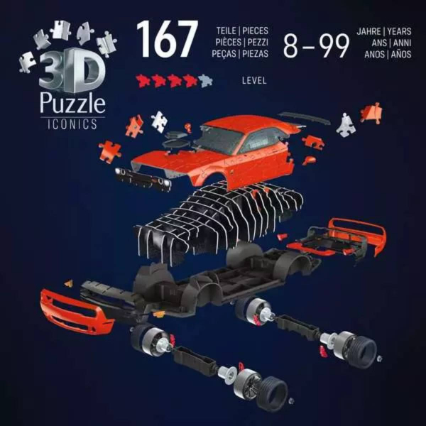 Ravensburger 3D puzzle (slagalice) – 108pcs Dodge Challenger R/T Scat Pack RA12008036