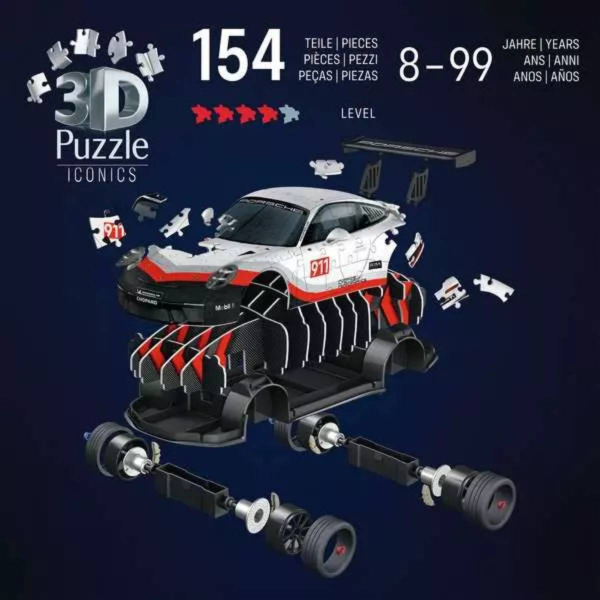 Ravensburger 3D puzzle (slagalice) - 108pcs Porsche 911 GT3 Cup RA12008039