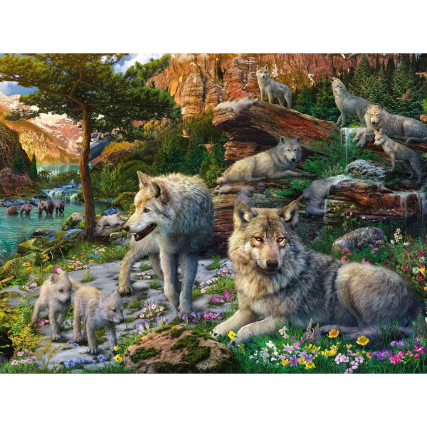 Ravensburger puzzle (slagalice) – 1500pcs Vukovi u proleće RA12000719