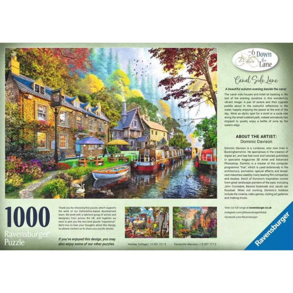Ravensburger puzzle (slagalice) – 1000pcs Ulica uz kanal RA12001981