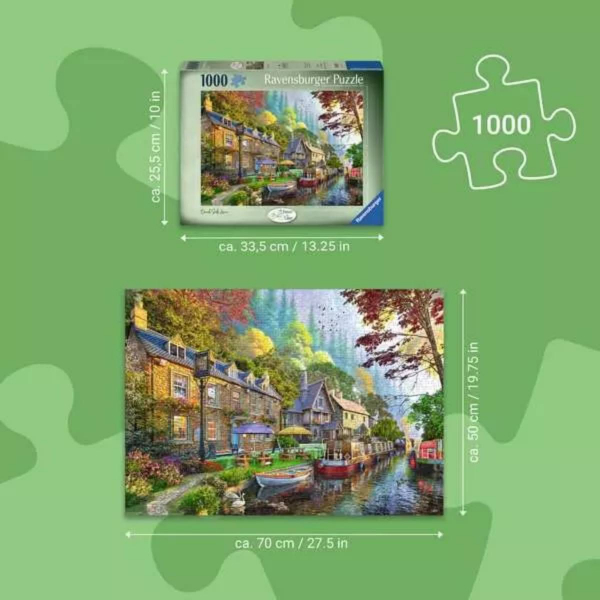 Ravensburger puzzle (slagalice) – 1000pcs Ulica uz kanal RA12001981