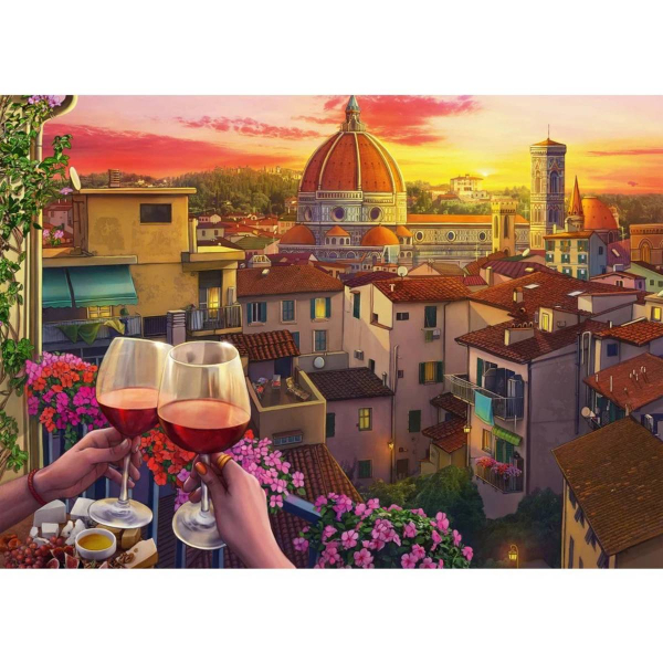 Ravensburger puzzle (slagalice) – 500pcs Udobna vinska terasa RA16796
