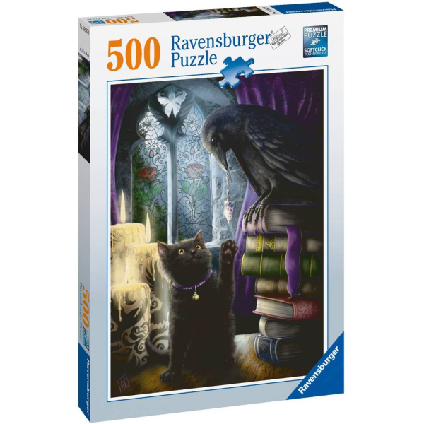 Ravensburger puzzle (slagalice) – 500pcs Crna mačka i gavran RA16987