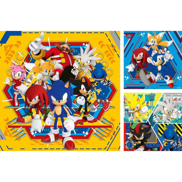 Ravensburger puzzle (slagalice) 3x49pcs Sonik Jež RA12001133